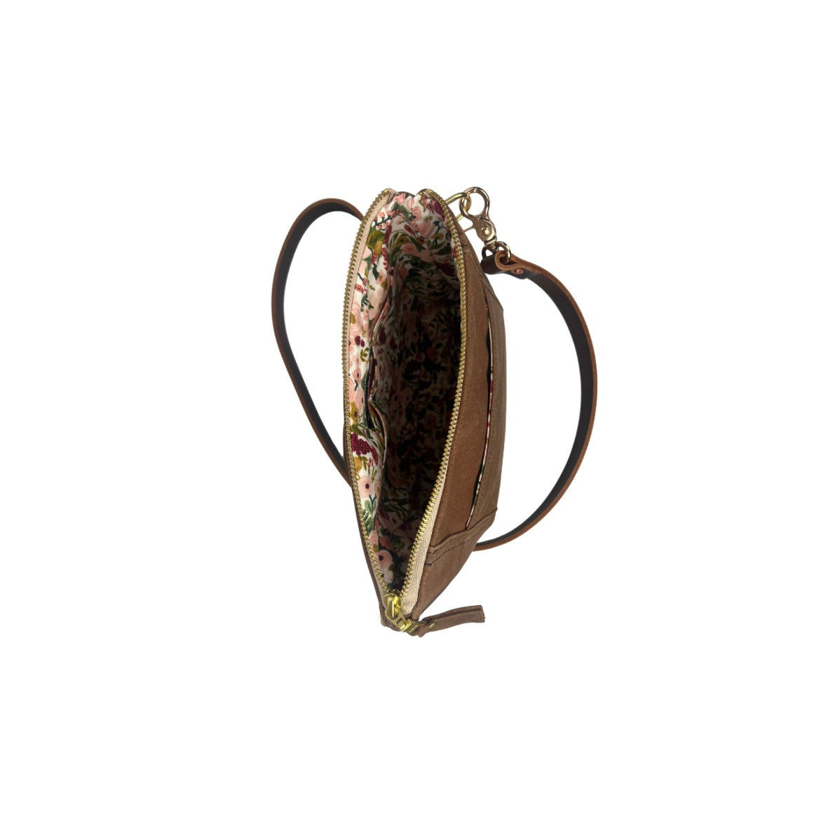 Brushed Brown Hunter waxed crossbody