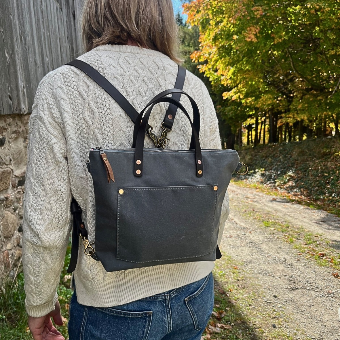 Derby Mini Tote Convertible Backpack- Slate