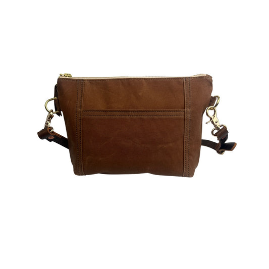 Brushed Brown Hunter waxed crossbody