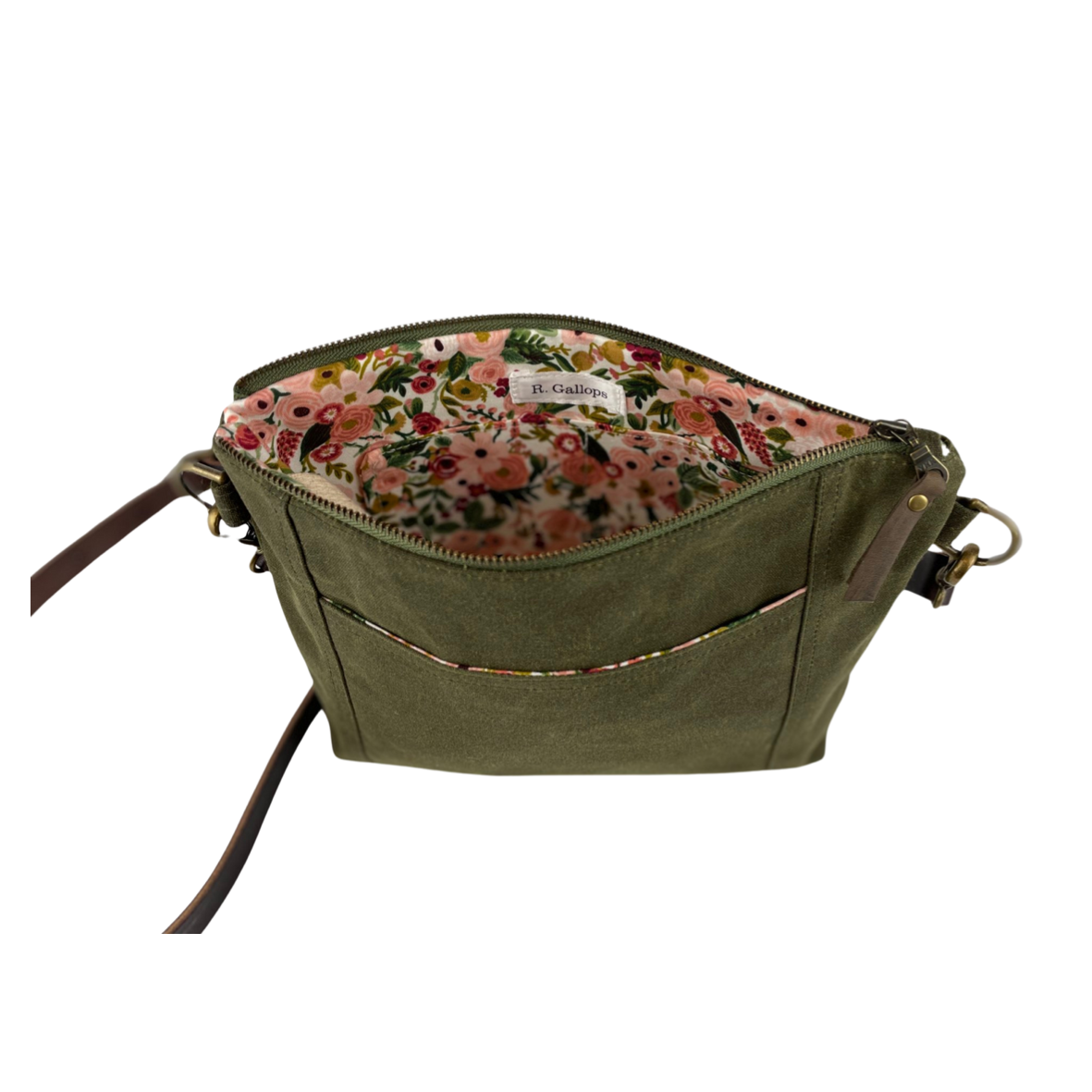 Olive Hunter waxed crossbody